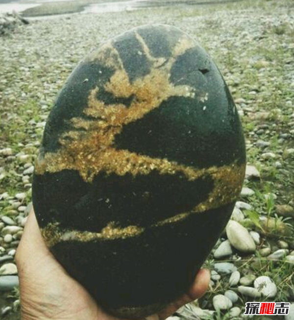 湖北林歸縣工地發(fā)現(xiàn)天然龍形石,圖案完整清晰(重307公斤)